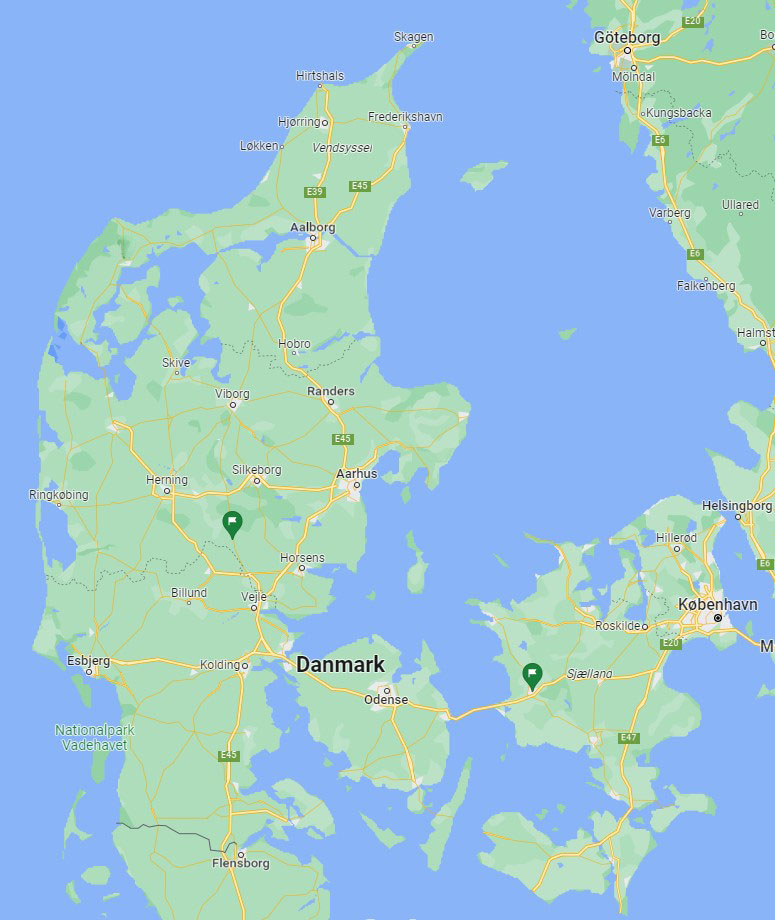 Vi dækker hele landet - se kort